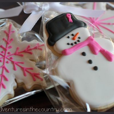 Snowflake and Snowlady Cookies for Frosting for the Cause