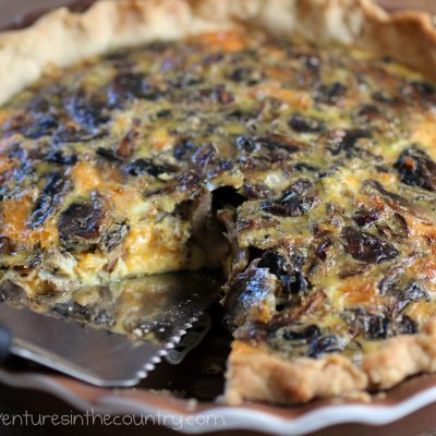 Mushroom and Cheddar Quiche for the Kitchen Bootcamp Challenge
