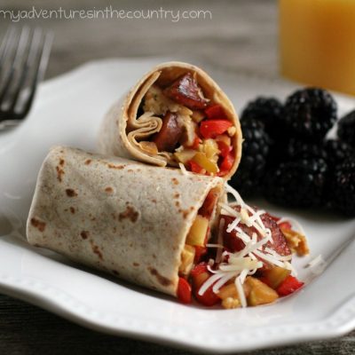 Hearty Chicken & Apple Sausage Breakfast Burrito