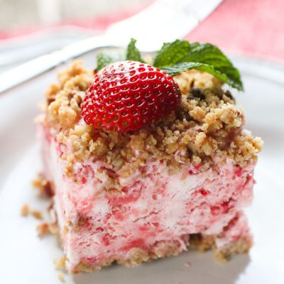 Frosty Strawberry Squares