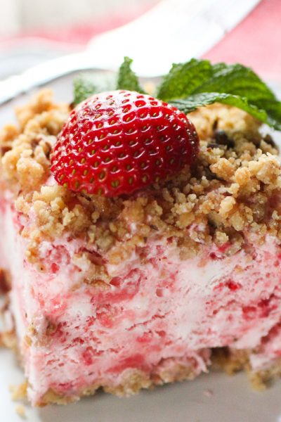 Frosty Strawberry Squares