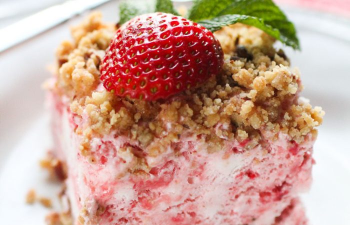 Frosty Strawberry Squares